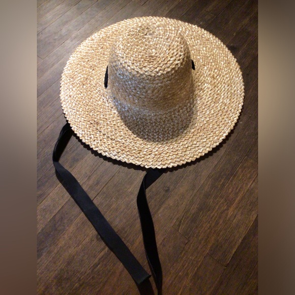 Lack Of Color Accessories - NEW! Rare Lack of Color Wide Brim Straw Sun Hat with Black velvet Tie